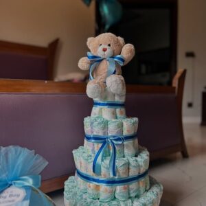 deluxe diaper gift tower basket
