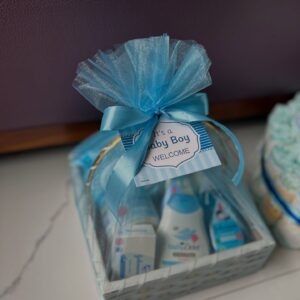 Deluxe Diaper Gift Tower Basket set