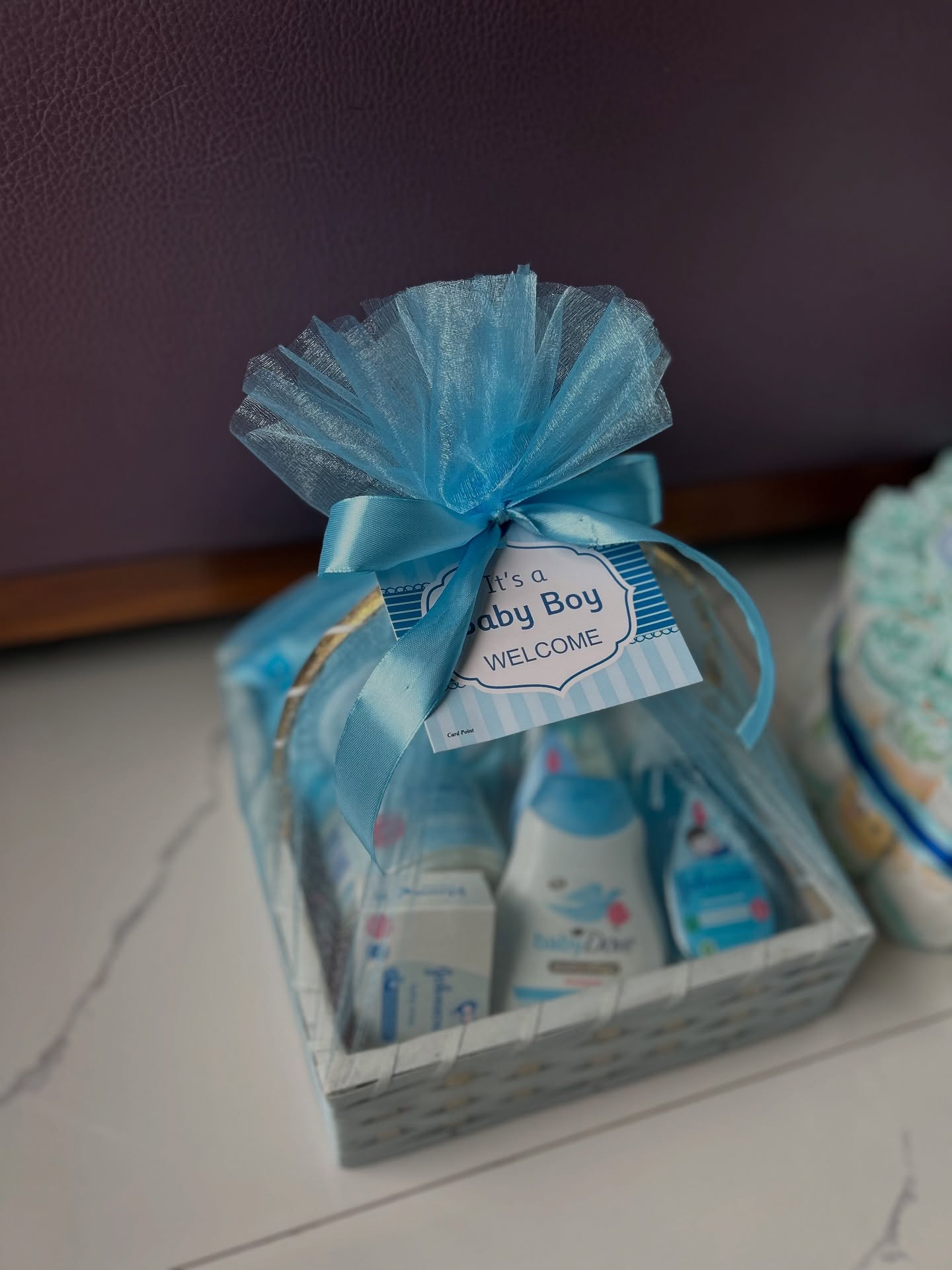 Deluxe Diaper Gift Tower Basket set