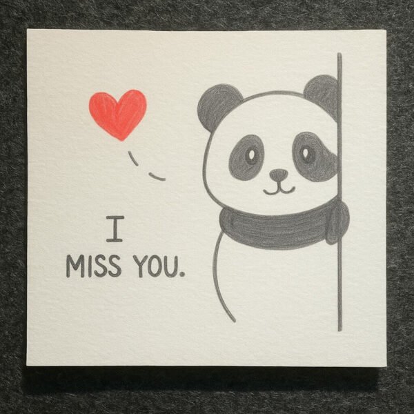 I Miss You Card